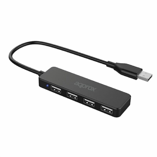 Approx-APPC46-hub-di-interfaccia-USB-2.0-480-Mbit-s-Nero