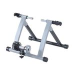 HOMCOM RullI per Bici da Corsa e Allenamento a Casa, Rullo per Bici Pieghevole in Acciaio per Ruote da 26''-28'', 54.5x47.2x39.1cm Argento