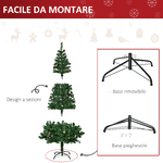 HOMCOM-1.8m-Albero-di-Natale-Artificiale-con-624-Rami-in-PVC-Ignifughi-Albero-di-Natale-Realistico-con-Decorazioni-e-Rami-Folti-Verde