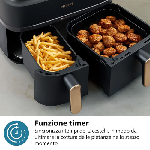 Philips-3000-series-NA352-00-Airfryer-con-doppio-cestello