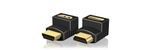 Typ-Adapter--Stecker-HDMI--Buchse-HDMI--gewinkelt--4K-Untersttzung--Packung-mit-2---Farbe-schwarz