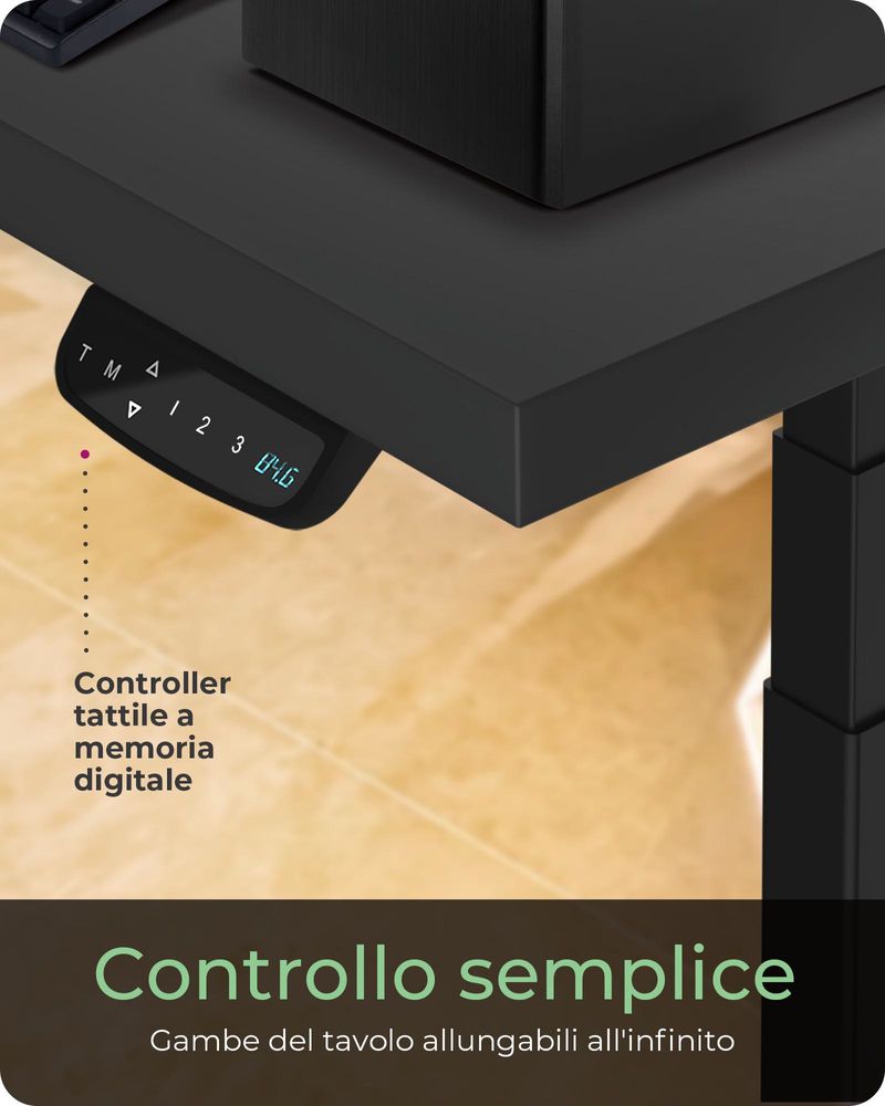 Elektrisch-hhenverstellbares-Sitz--Steh-Tischgestell-mit-digitalemMemory-Touch-Panel--Tischplatte-nicht-enthalten---Prog