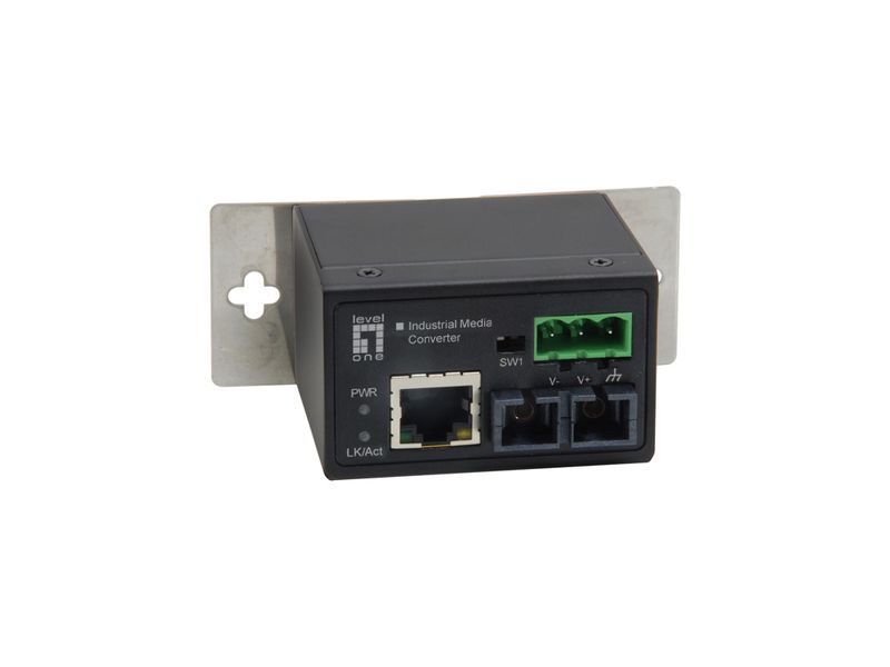 LevelOne-IEC-4301-convertitore-multimediale-di-rete-100-Mbit-s-Modalita-singola-Nero