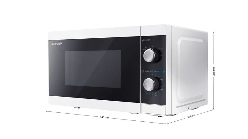 Sharp-YC-MS01E-W-forno-a-microonde-Superficie-piana-Solo-microonde-20-L-800-W-Nero-Bianco