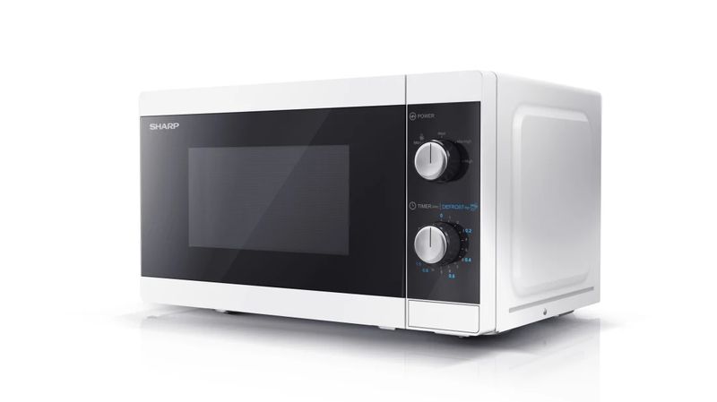 Sharp-YC-MS01E-W-forno-a-microonde-Superficie-piana-Solo-microonde-20-L-800-W-Nero-Bianco