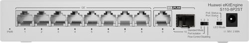 Huawei-S110-8P2ST-|-Switch-|-8x-GE-PoE--1x-SFP-1x-GE-124W-AC