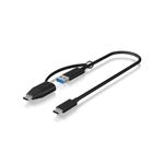 Raidsonic USB 3.2 (Gen 2) Type-C zu Type-A Kabel  Integrierter Type-A zu Type