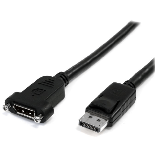 StarTech.com-Cavo-DisplayPort-a-Pannello-da-1m---4K-x-2K---Adattatore-DisplayPort-1.2-da-Maschio-a-Femmina---Cavo-Prolunga-DP-con-Connettore-DP-a-Pannello---Cavo-per-Monitor-DP---Bianco--DPPNLFM3PW-