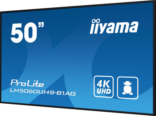 iiyama-LH5060UHS-B1AG-visualizzatore-di-messaggi-Pannello-A-digitale-1257-cm--49.5---LED-Wi-Fi-500-cd-m²-4K-Ultra-HD-Nero-Processore-integrato-Android-11-24-7