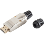 S/CONN maximum connectivity HDMI-Stecker, Metalll, Selbstmontage, 4K2K kompatibel, schwarz (77405-S)