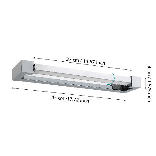 Applique-Moderna-Gemiliana-Acciaio-Cromo-Led-Integrato-89W