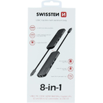 Swissten 8-IN-1 USB-C HUB Aluminium Body - 440-401-03 (44040103)