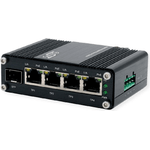 Switch mini 4 porte PoE Gigabit SFP senza alimentatore industriale guida DIN