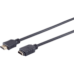 Shiverpeaks BASIC-S - HDMI con cavo di prolunga Ethernet - Da HDMI (M) a HDMI (W) - 1 m - schermato - nero - Supporto 4K