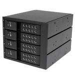 StarTech.com Sistema Backplane mobile per rack hot-swap portatili a 4 bay alloggiamenti per HDD SAS II / SATA III 3,5"