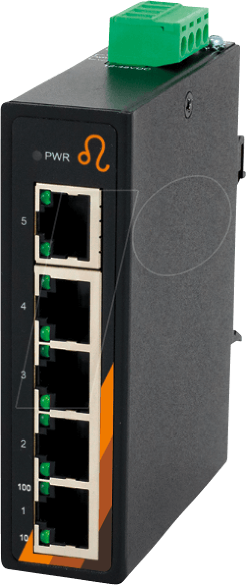 Switch 5 Porte Industrial Ethernet 5x10/100Tx 12-48VDC Versione compatta