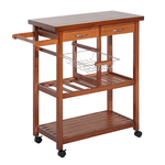 HOMCOM-Carrello-Portata-da-Cucina-in-Legno-con-Portabottiglie-Cestello-2-Ripiani-2-Cassetti-Legno-di-Pino-Resistente-Agevole-Versatile-84.5x37.2x85cm