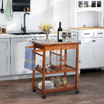 HOMCOM-Carrello-Portata-da-Cucina-in-Legno-con-Portabottiglie-Cestello-2-Ripiani-2-Cassetti-Legno-di-Pino-Resistente-Agevole-Versatile-84.5x37.2x85cm