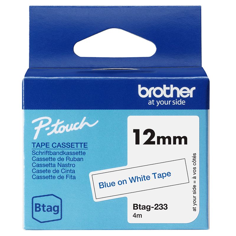 Brother-BTAG-233-nastro-per-etichettatrice-Blu-su-bianco