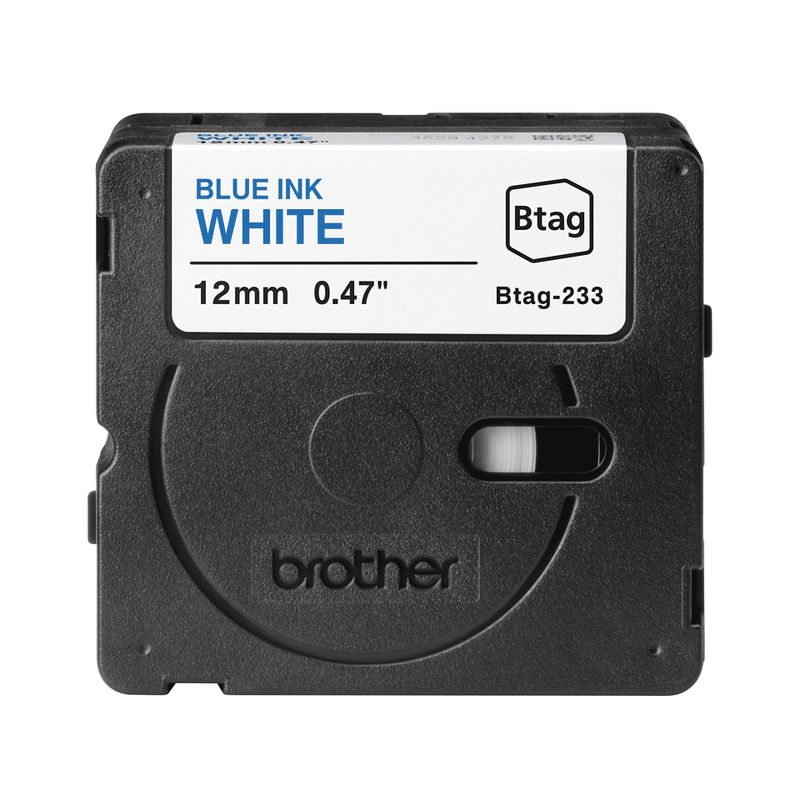 Brother-BTAG-233-nastro-per-etichettatrice-Blu-su-bianco