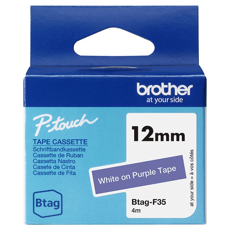 Brother-BTAG-F35-nastro-per-etichettatrice-Bianco-su-viola