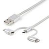 StarTech.com-Cavo-di-ricarica-multiplo-USB-da-1m---Adattatore-da-USB-a-Micro-USB-o-USB-C-o-Lightning-per-iPhone---iPad---iPod---Android---Certificato-Apple-MFi---Caricatore-USB-3-in-1---Intrecciato