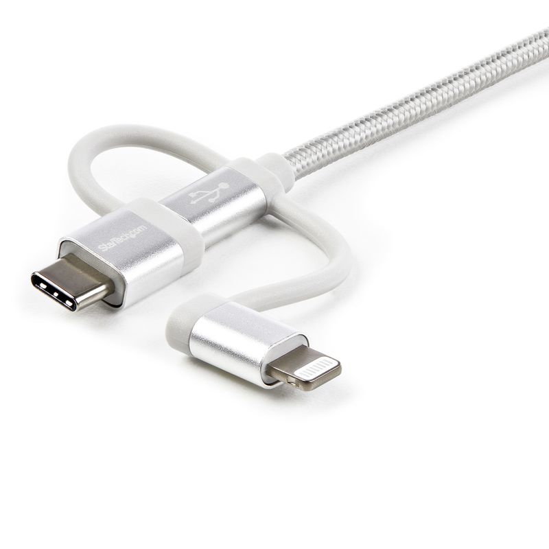 StarTech.com-Cavo-di-ricarica-multiplo-USB-da-1m---Adattatore-da-USB-a-Micro-USB-o-USB-C-o-Lightning-per-iPhone---iPad---iPod---Android---Certificato-Apple-MFi---Caricatore-USB-3-in-1---Intrecciato
