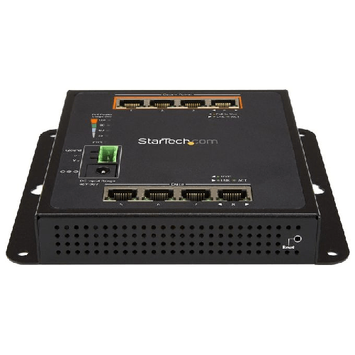 StarTech.com-Switch-industriale-a-8-porte-Gigabit-PoE---4-x-PoE--30W---Power-Over-Ethernet---Switch-gestito-GbE-Layer-L2-in-metallo-temprato---Commutatore-di-rete-Gigabit-ad-alta-potenza