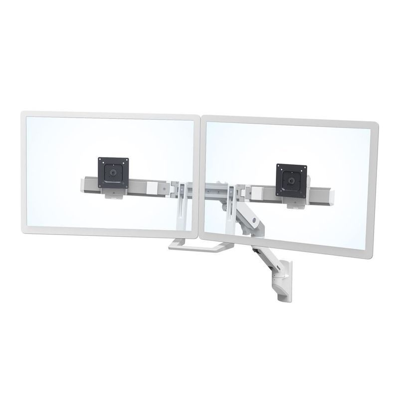 HX-WALL-DUAL-MONITOR-ARM-WHITE