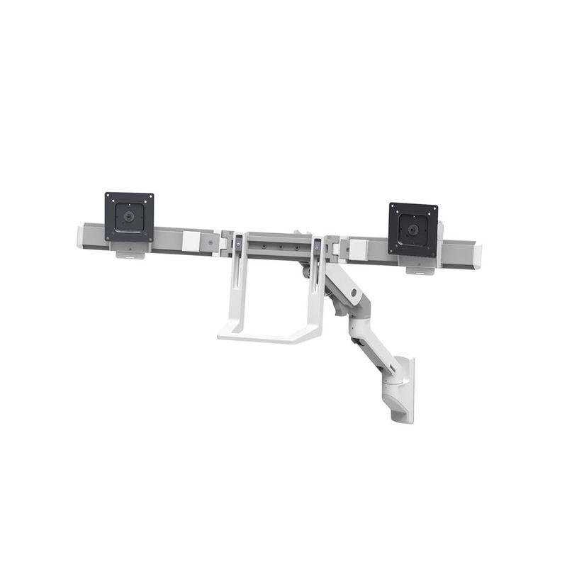 HX-WALL-DUAL-MONITOR-ARM-WHITE