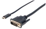 Manhattan-152457-cavo-e-adattatore-video-2-m-USB-tipo-C-DVI-Nero--USB-C-to-DVI-D-Cable-1080p60Hz-2m-Male-to-Female-Black