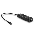 Lindy Hub & Convertitore Ethernet USB 3.1 - Da USB 3.1 Tipo C a rete Gigabit Ethernet - Interfacce USB