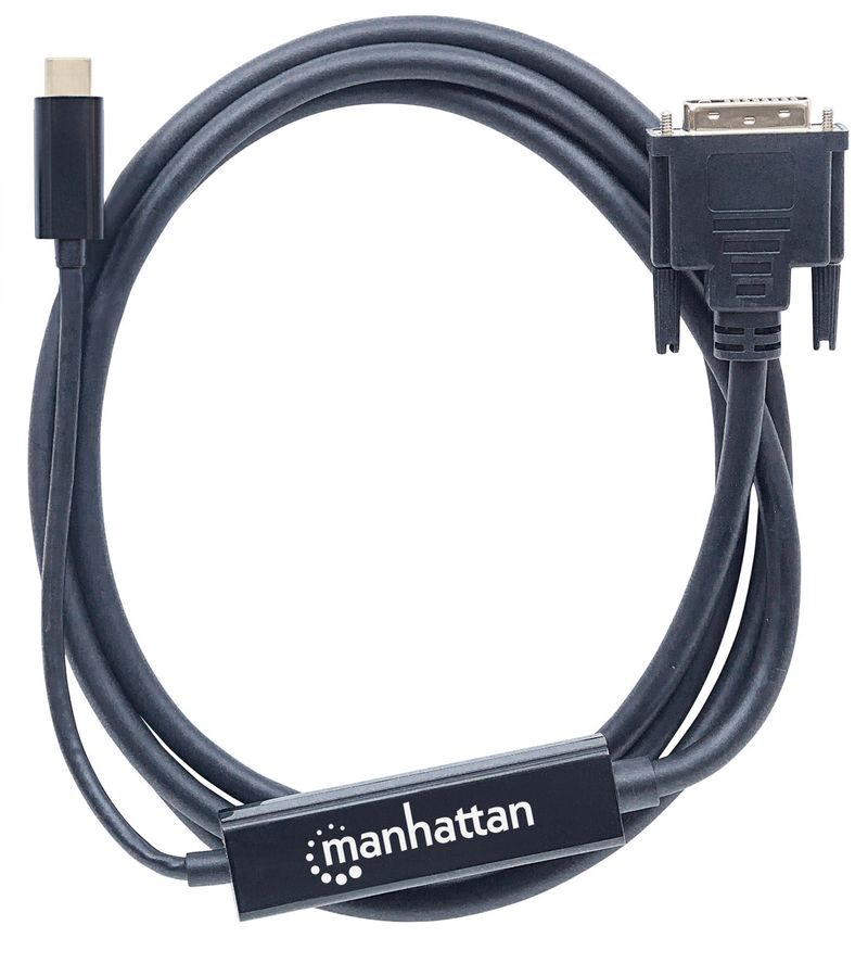 Manhattan-152457-cavo-e-adattatore-video-2-m-USB-tipo-C-DVI-Nero--USB-C-to-DVI-D-Cable-1080p60Hz-2m-Male-to-Female-Black