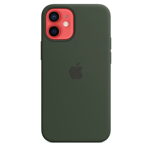 Apple-Custodia-MagSafe-in-silicone-per-iPhone-12-mini---Verde-cipresso--Apple---Back-cover-for-mobile-phone---with-MagSa