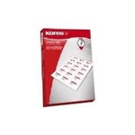 Kores Universal-Etiketten, 70 x 42,3 mm, rot, 100 Blatt ohne Rand - 1 Stück (L7042R)