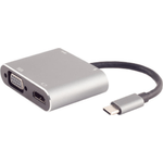 Massima connettività S/CONN USB-DOCK--Docking station multiporta USB-C 4in1 HDMI VGA PD Hub (14-05026)