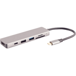 Massima connettività S/CONN USB-DOCK--Docking station multiporta USB-C 6in1 HDMI PD Hub SD (14-05027)