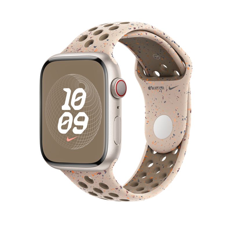 Apple-MUV63ZM-A-accessorio-indossabile-intelligente-Band-Beige-Alluminio-Fluoroelastomero--Apple-Nike---Band-for-smart-w