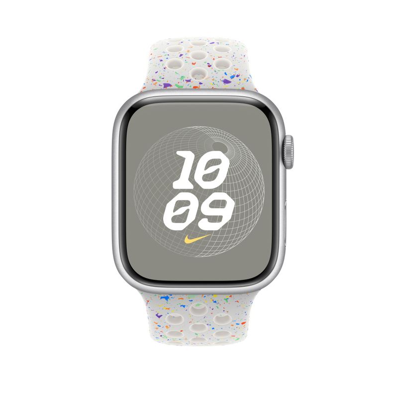 Apple-MUV13ZM-A-accessorio-indossabile-intelligente-Band-Bianco-Alluminio-Fluoroelastomero--Apple-Nike---Band-for-smart-