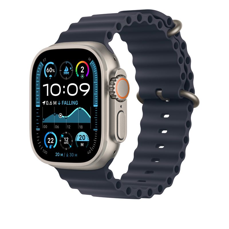 Apple-MXTH3ZM-A-accessorio-indossabile-intelligente-Band-Blu-marino-Fluoroelastomero-Titanio--Apple-Watch-49-Navy-Natura