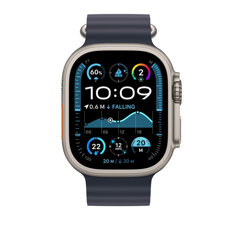 Apple-MXTH3ZM-A-accessorio-indossabile-intelligente-Band-Blu-marino-Fluoroelastomero-Titanio--Apple-Watch-49-Navy-Natura