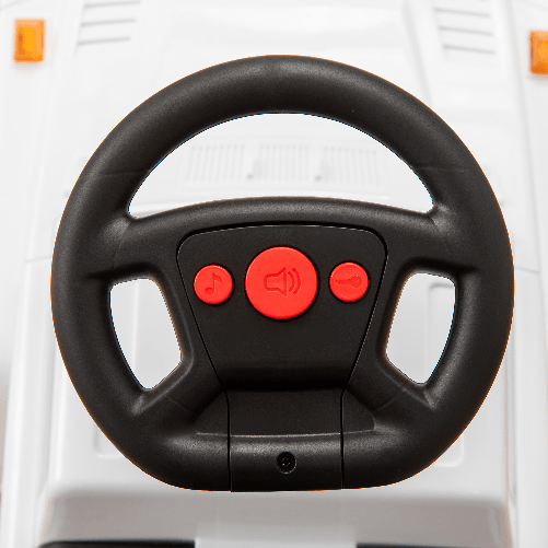 HOMCOM-Macchina-Giocattolo-Cavalcabile-Fuoristrada-per-Bambini-con-Fari-e-Musiche-Integrate-Eta-18-36-Mesi-68x30.5x41.5cm-Bianco