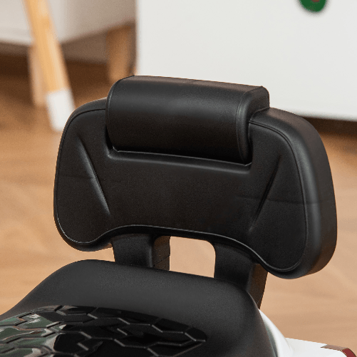 HOMCOM-Macchina-Giocattolo-Cavalcabile-Fuoristrada-per-Bambini-con-Fari-e-Musiche-Integrate-Eta-18-36-Mesi-68x30.5x41.5cm-Bianco