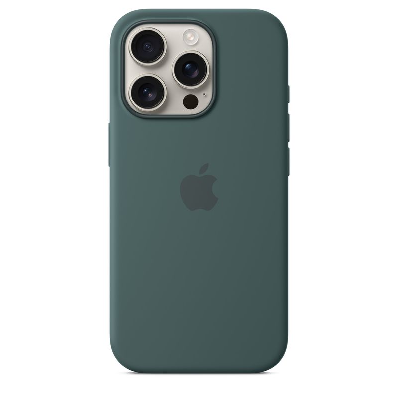 Apple-Custodia-MagSafe-in-silicone-per-iPhone-16-Pro---Verde-lago--iPhone-16-Pro-Si-Case-Lake-Green-