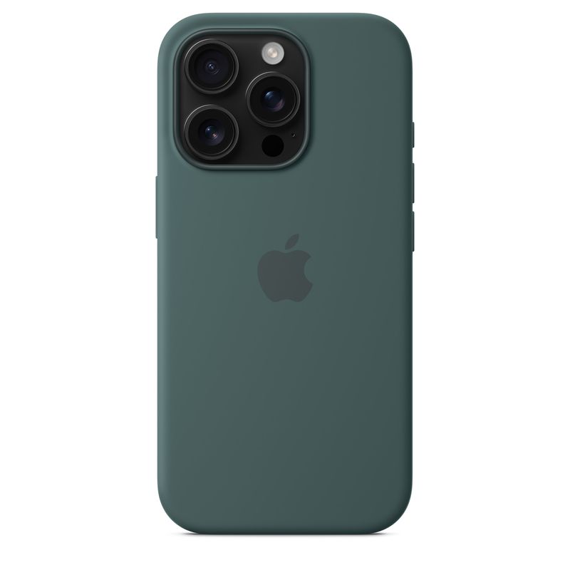 Apple-Custodia-MagSafe-in-silicone-per-iPhone-16-Pro---Verde-lago--iPhone-16-Pro-Si-Case-Lake-Green-