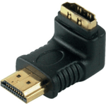 S/CONN maximum connectivity Adapter, HDMI-Stecker auf HDMI-Kupplung, Winkelausführung, Abgang nach unten, vergoldete Kon