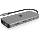 ICY BOX IB-DK4061-CPD Cablato USB 3.2 Gen 1 (3.1 Gen 1) Type-C Grigio