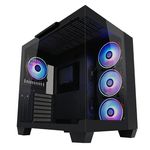 Lc-Power Case MidiTower ATX 809B nero USB3.2/Audio senza alimentatore Dark StormX