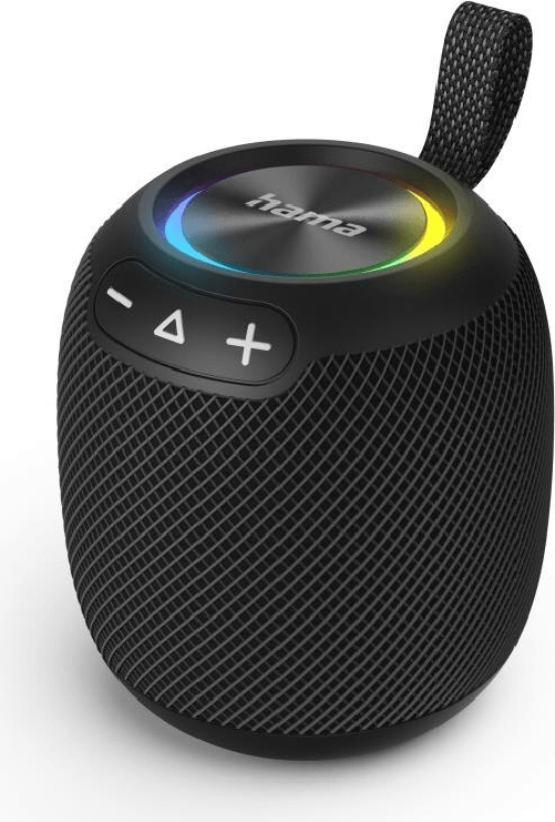 Hama-Bomb-3.0-Bluetooth-16W-Portable-Loudspeaker-3000mAh-Battery-Waterproof-IPX7-3-Equaliser-Modes-LED-Lighting-Black