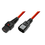 Microconnect MC-C13C14LOCK-0.5M cavo di alimentazione Rosso 05 m Accoppiatore C13 Accoppiatore C14 (IEC Lock C13 to C14